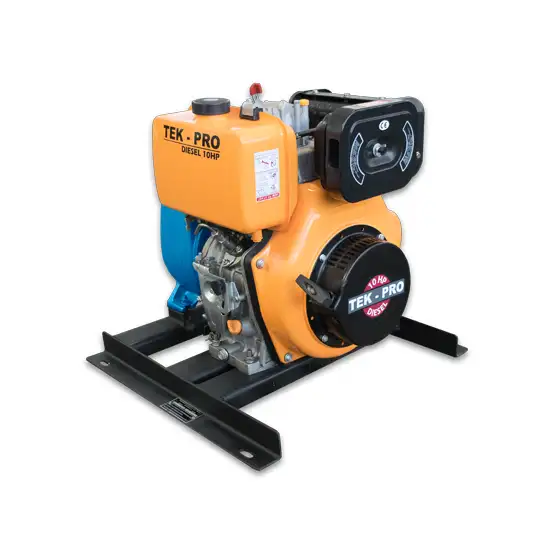 Vista posterior de la bomba autocebante modelo 12MD con motor diésel de Barmesa Pumps