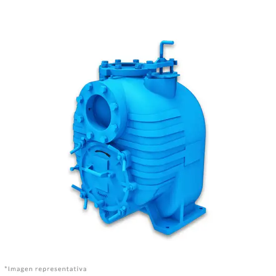 Bomba autocebante tragasólidos modelo SH6-U de Barmesa Pumps para manejo de aguas con sólidos