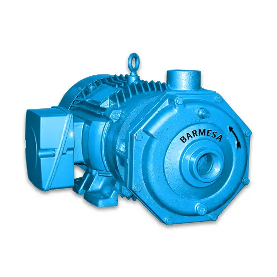 Bomba centrífuga de alta presión modelo 20CDI de Barmesa Pumps, adecuada para aplicaciones industriales que requieren un flujo constante y alta presión.