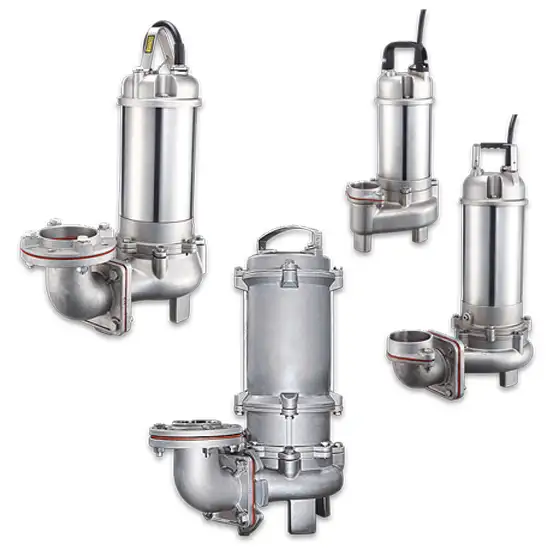 Bombas sumergibles en acero inoxidable para aguas negras serie BSV de Barmesa Pumps