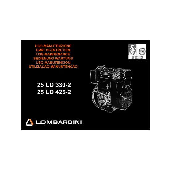 Portada de manual para motores Lombardini