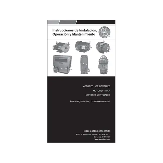 Portada de manual para motores US
